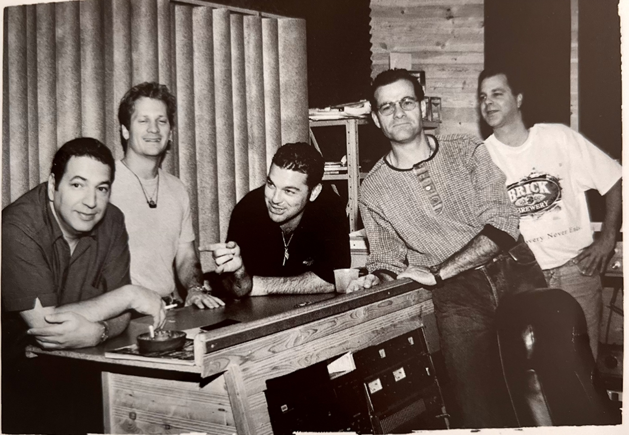 Joe Ingrao with the band at Prodigy Audio Studios
